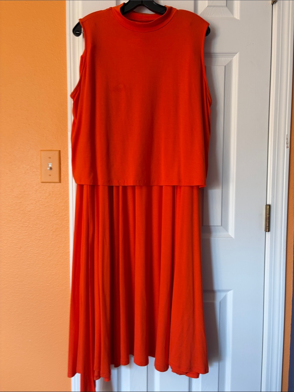 Women’s Sleeveless Orange skirt Set